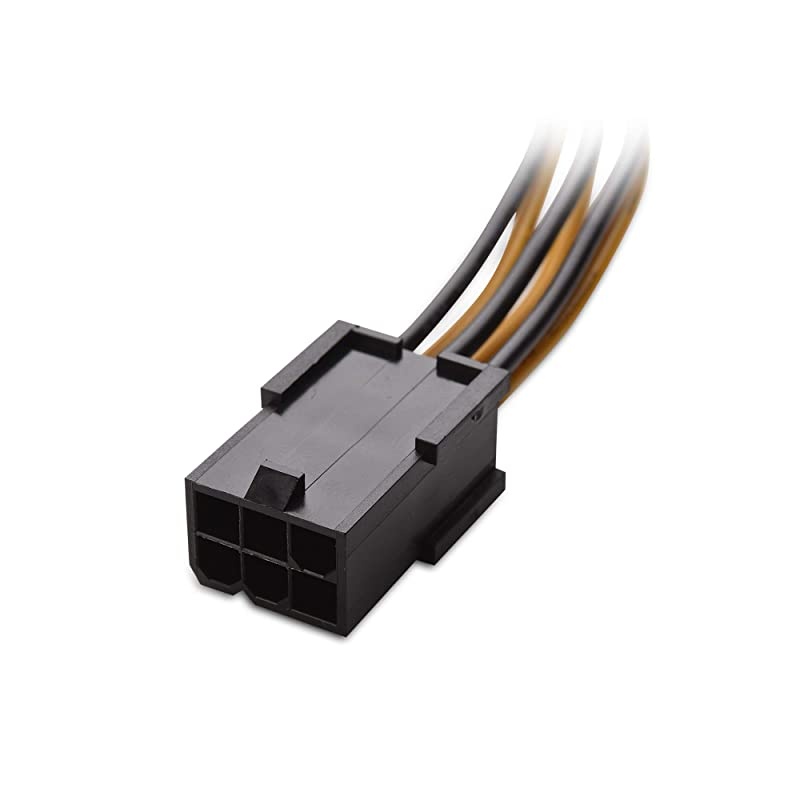 2Pack 6 Pin to 8 Pin PCIe Adapter Power 4 Inches
