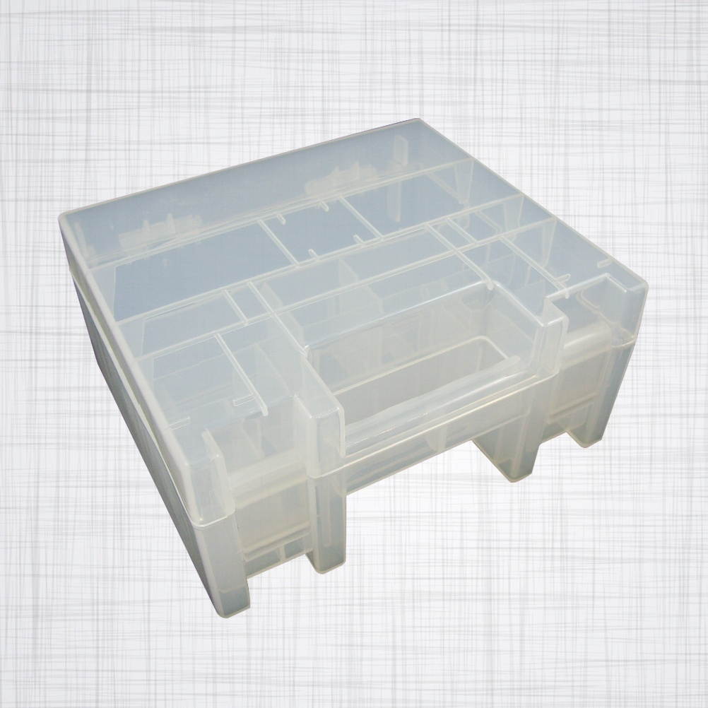 Portable Transparent Battery Storage Case Box for 18650 26650 AA AAA Battery Plastic Battery Holder Container (Transparent)