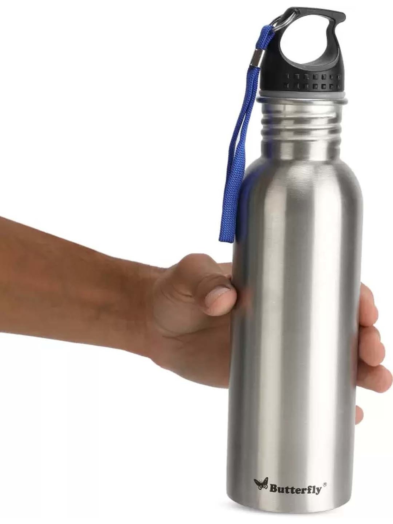 Butterfly Silver Stainless Steel Eco Water Bottles (0.75 L)