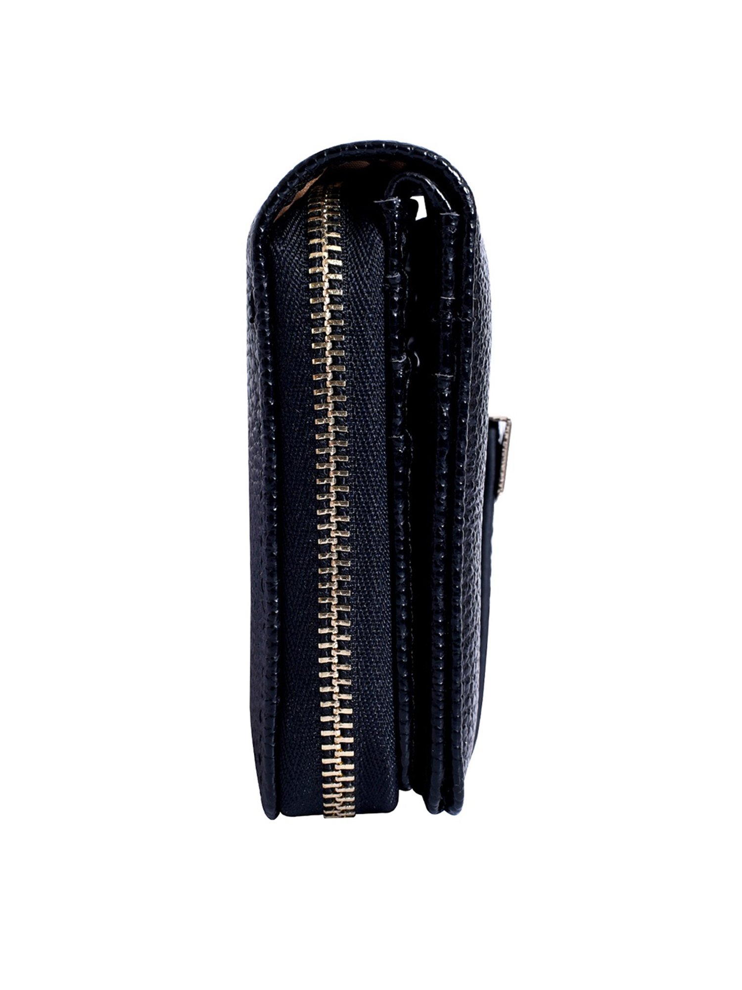 Lino Perros Core Navy Textured  Bi-Fold Wallet for Women