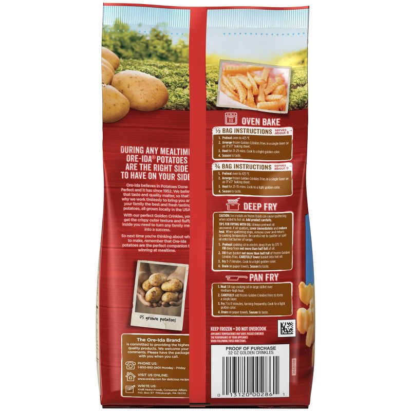 Ore-Ida Golden Crinkles Frozen French Fries - 32oz