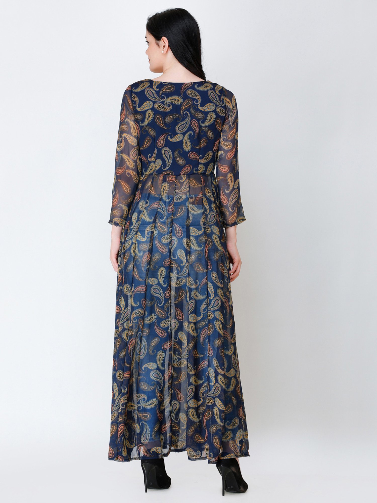 Scorpius Navy Printed Long Top