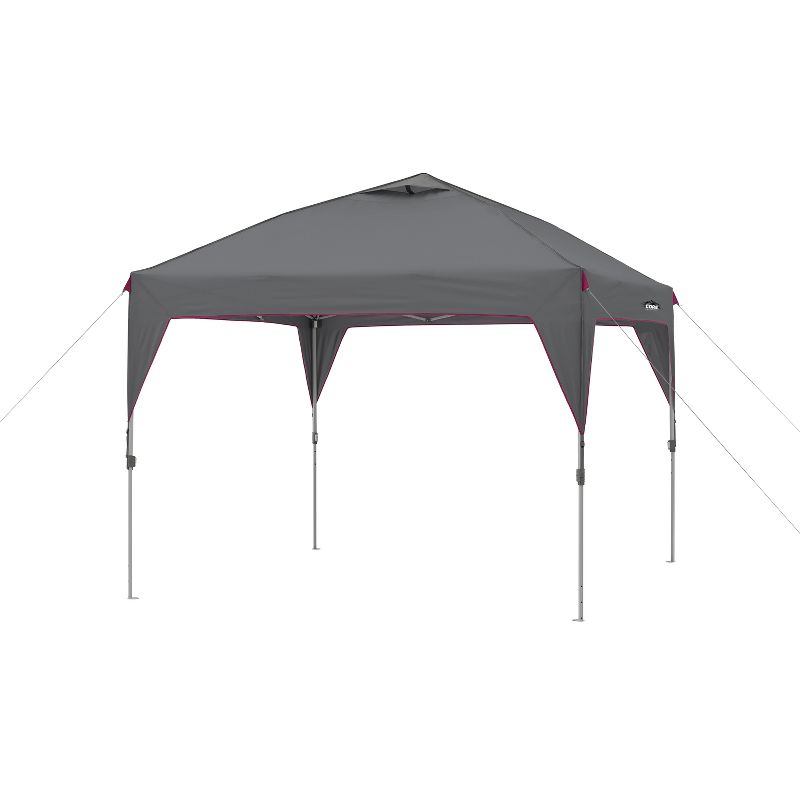 Caravan Canopy Domain 10 x 20 Foot Straight Leg Instant Canopy Tent Set, Black