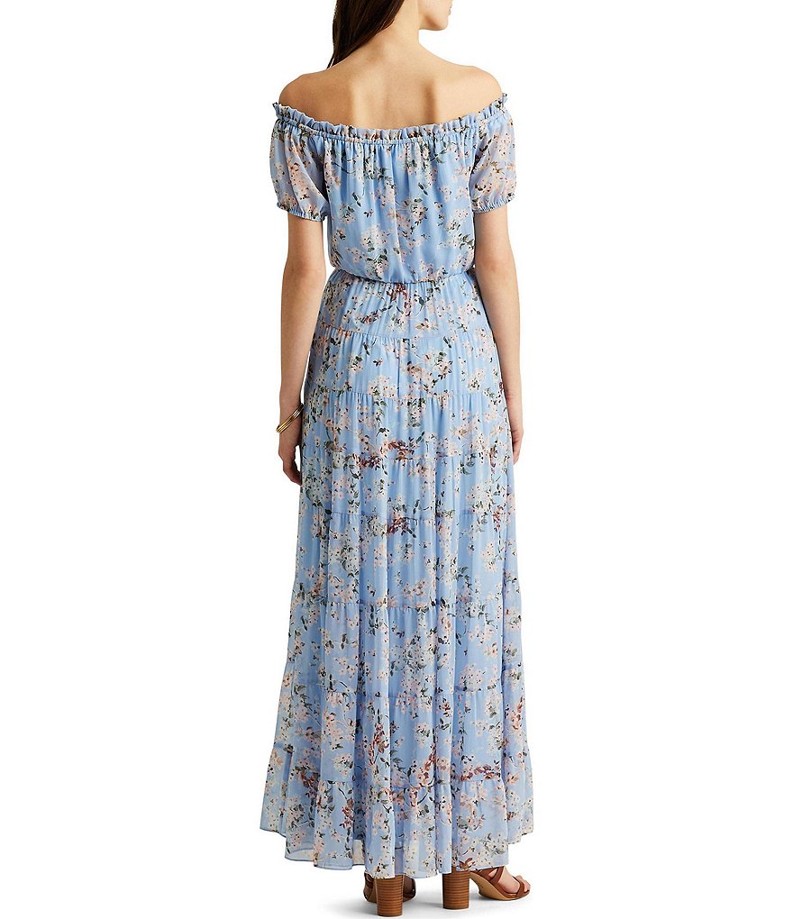 Lauren Ralph Lauren Floral Tiered Georgette Maxi Dress