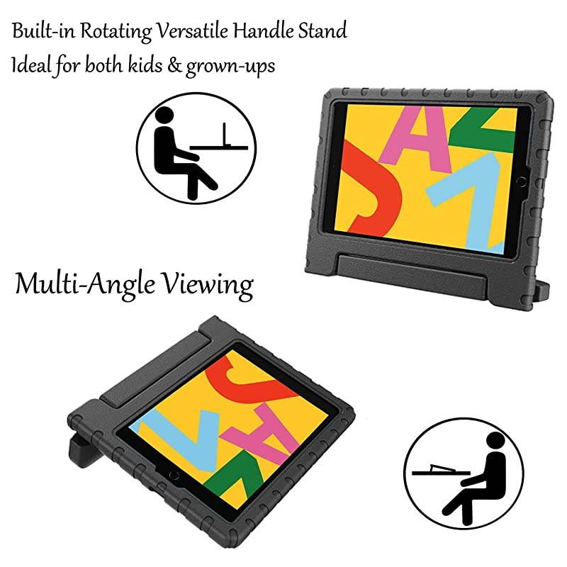 Case for iPad 102 20202019 iPad 8th Generation Case iPad 7th Generation Case for Kids Shockproof Light Weight Handle Stand Kids Case for Apple iPad 102inch 8th7th Gen and Air 3 Black