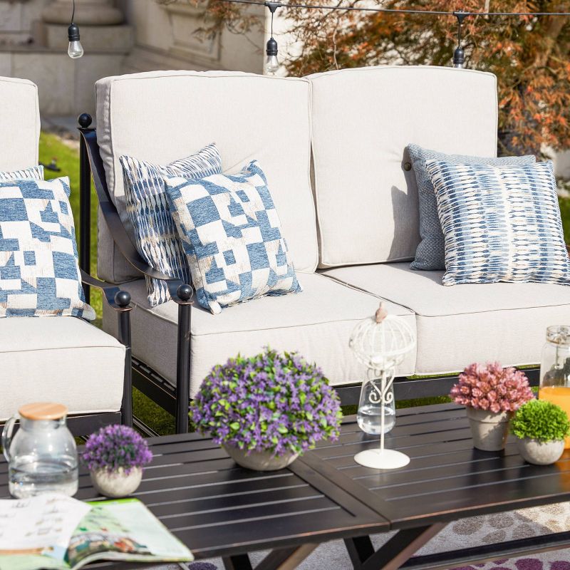 8pc Iron Frame Outdoor Patio Seating Set - Patio Festival