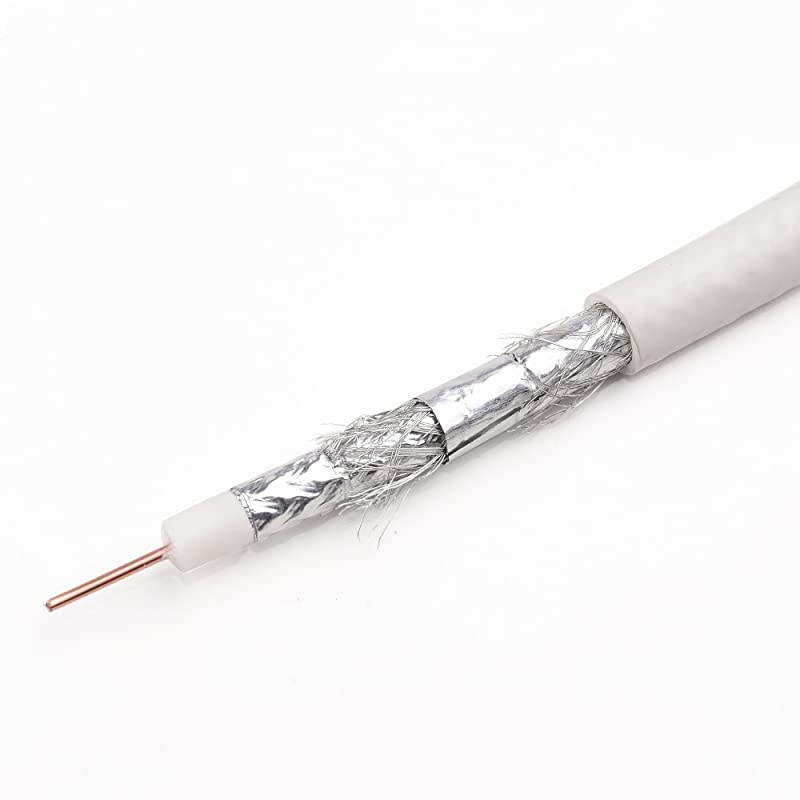 CL2 inWall Rated cm Quad Shielded Coaxial RG6 Coax in White 100 Feet