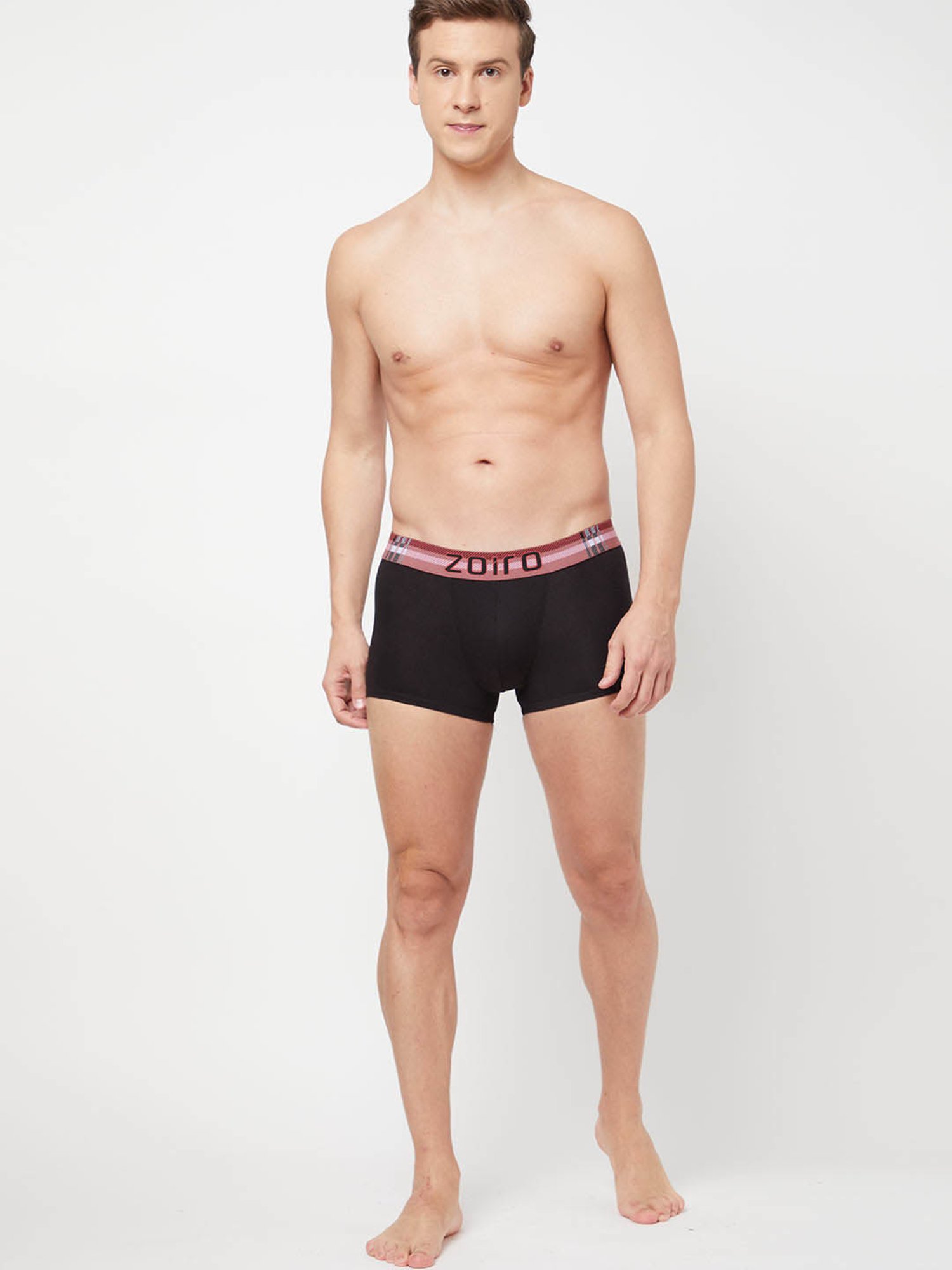 Zoiro Navy & Black Regular Fit Trunks - Pack Of 2