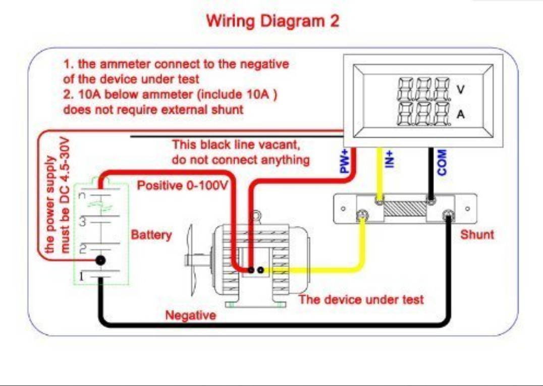 0.28''LED DC0-100V 50A Digital voltmeter Ammeter 2in1 Multimeter Led Volt Amp Gauge Panel with Red/Blue Dual Color Display and Build-in Shunt for Car Auto Boat Battery Monitoring (Red )