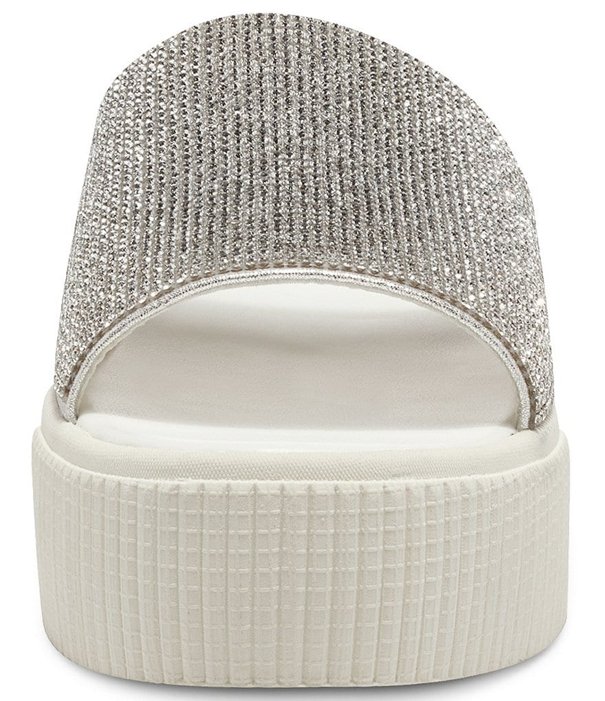 Jessica Simpson Ezira Athleisure Rhinestone Flatform Slides