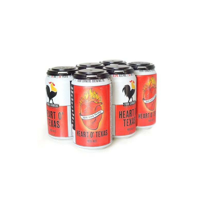 Four Corners Heart O' Texas Red Ale Beer - 6pk/12 fl oz Cans