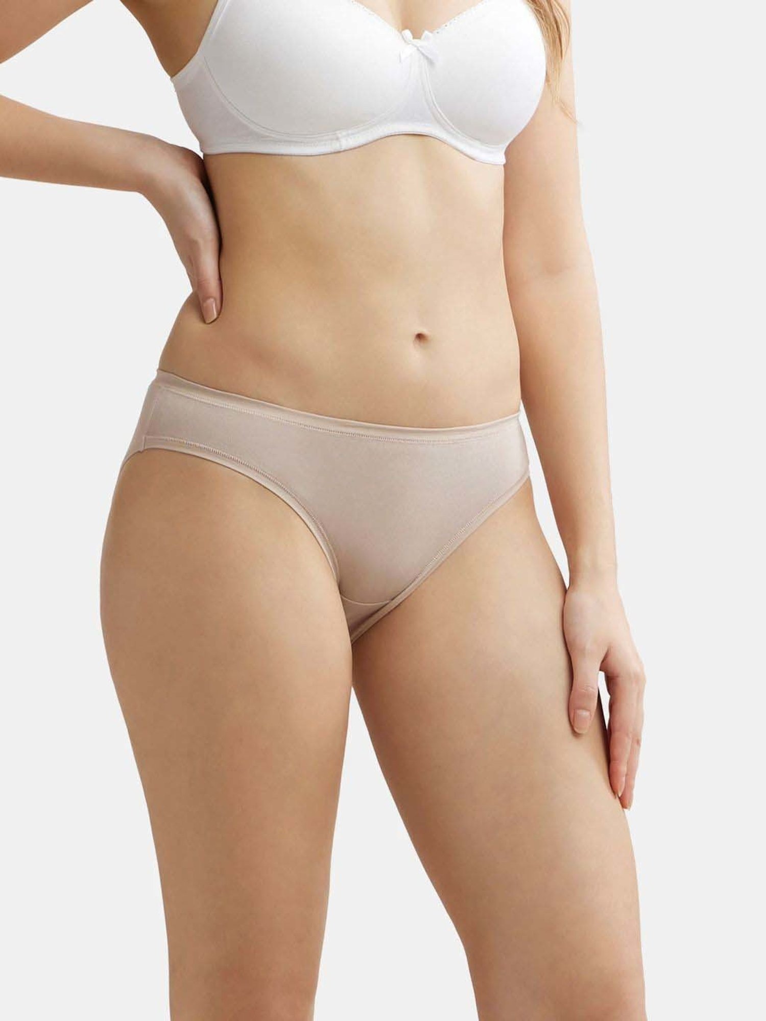Jockey Beige Plain Bikini Panty