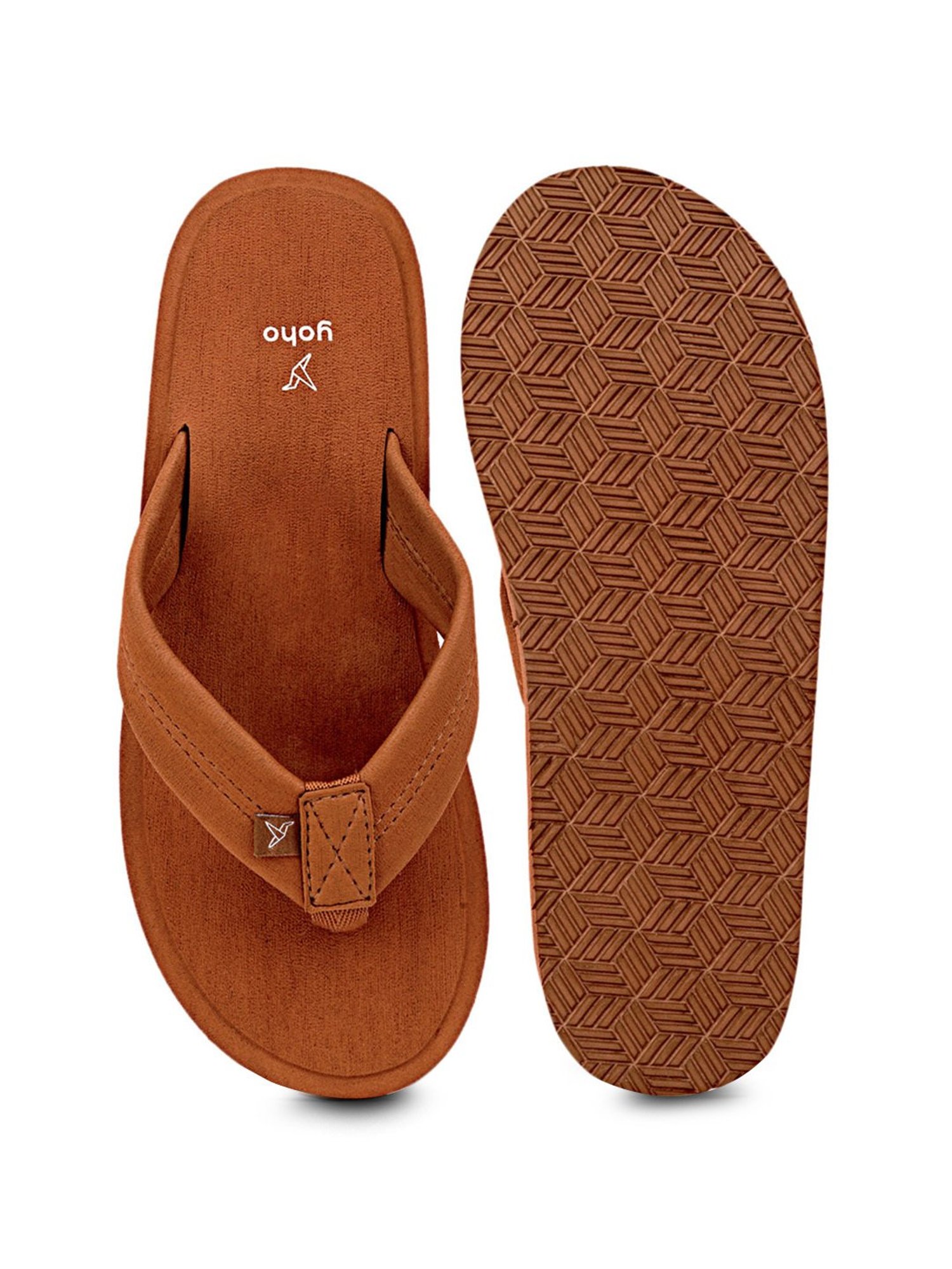 Yoho Men's Eva Bubbles Tan Flip Flops