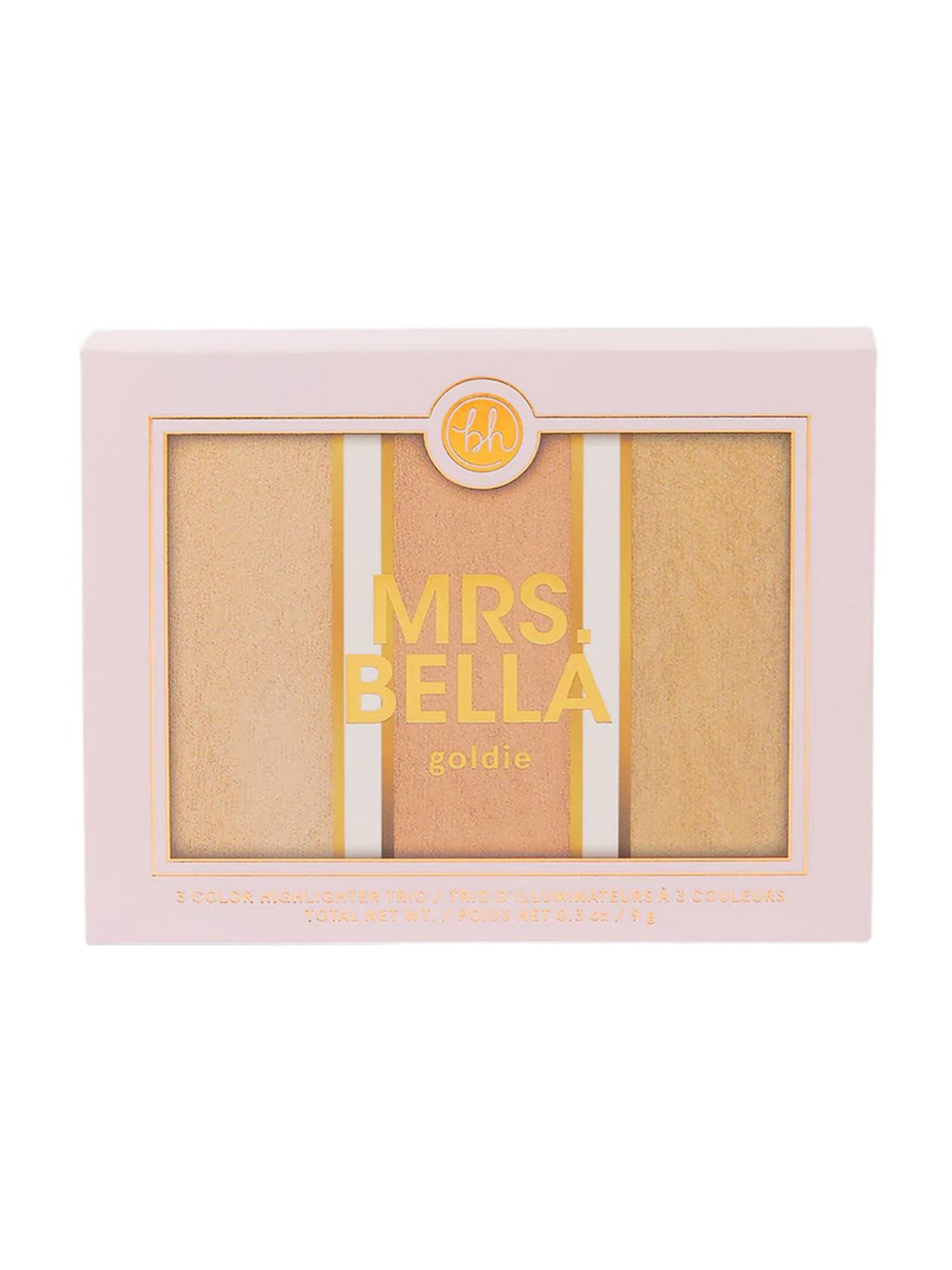 BH Cosmetics Mrs. Bella Goldie 3 Color Highlighter Trio - 9 gm