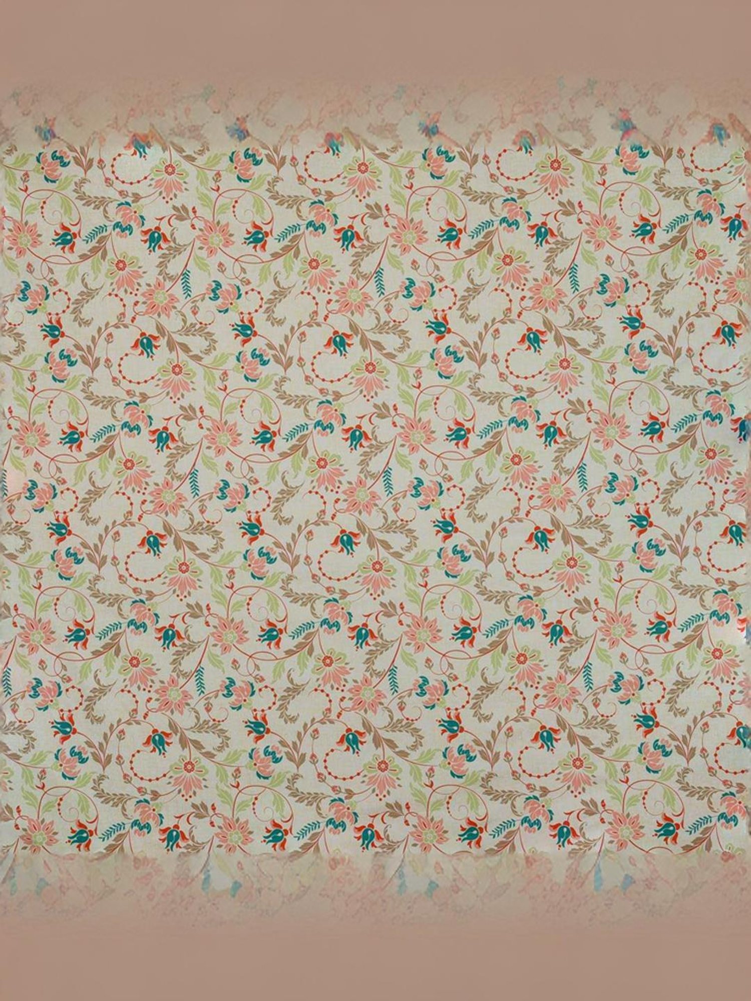 @Home Arias Multicolor 225 TC Cotton Satin Single Bedsheet with 1 Pillow Cover