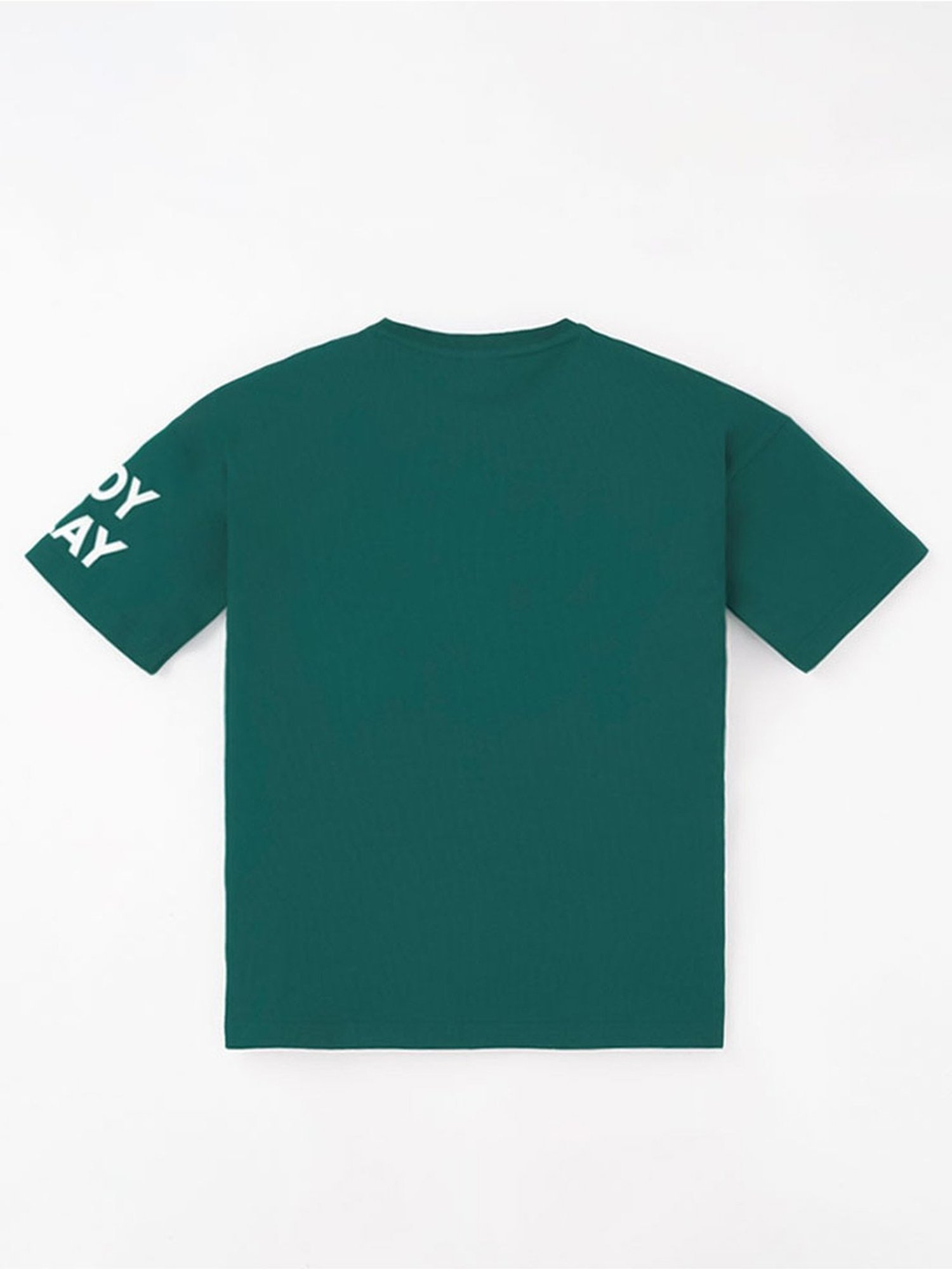 Edheads Kids Green Cotton Printed T-Shirt
