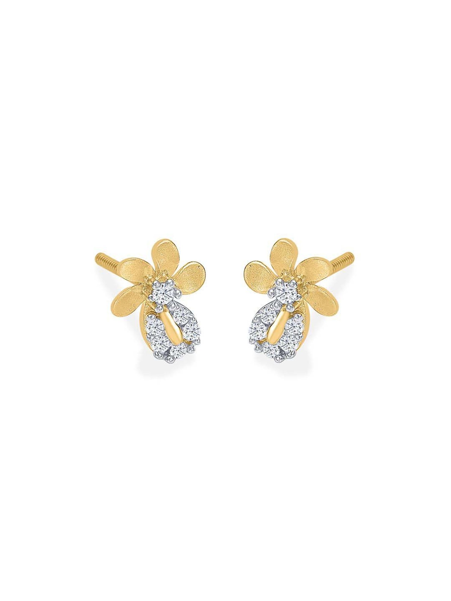 P.N.Gadgil Jewellers 22 Karat (916) BSI Hallmarked Yellow Gold Forest Friends Kids Earring For Kid