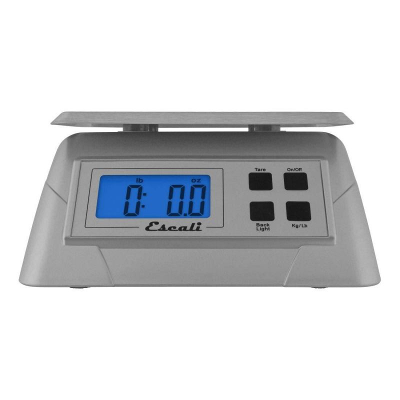 Escali Alimento 136DK Ultra Accurate Scale for Kitchen, Lab or Office, Removable Platform, Digital LCD Display, 13.2lb Capacity, Stainess Steel, 9.75" x 7.00" x 3.75", Stainless and White