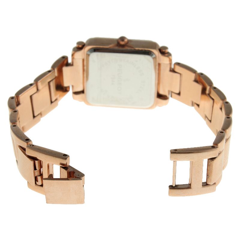 Women's Peugeot Crystal and White Dial Watch with crystals from Swarovski - Rose Gold