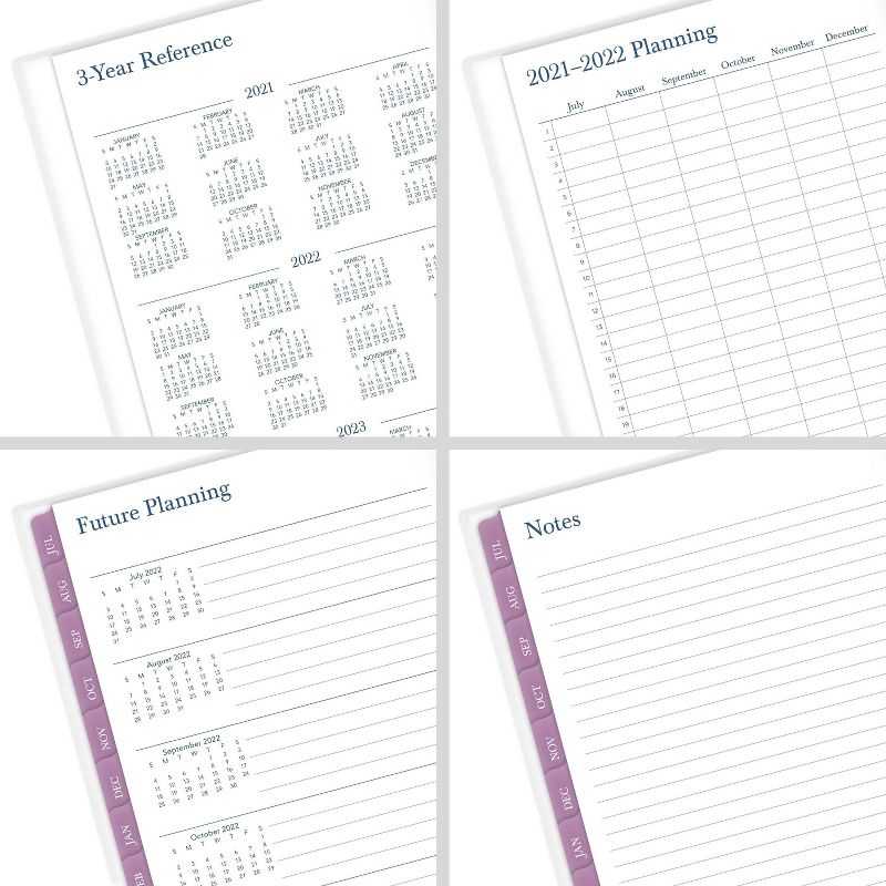 2021-22 Academic Planner 8.5"x5.5" Plastic Weekly/Monthly Quarry Marble - Cambridge