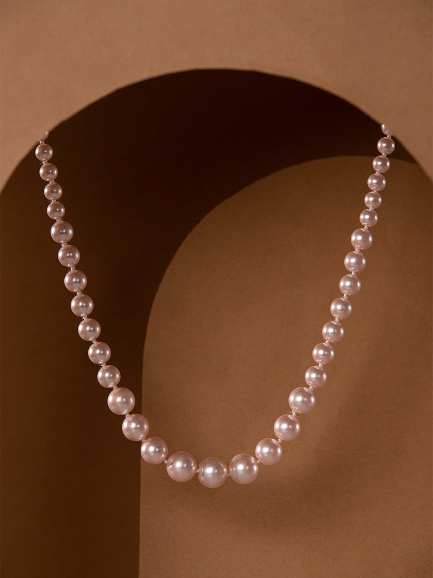 Prita by Priyaasi Peach Pearl Necklace