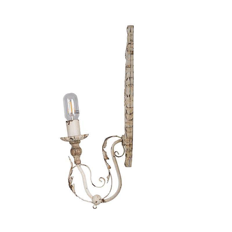 Set of 2 Classic Vintage Wall Lamps with Mirror Antique White - A&B Home