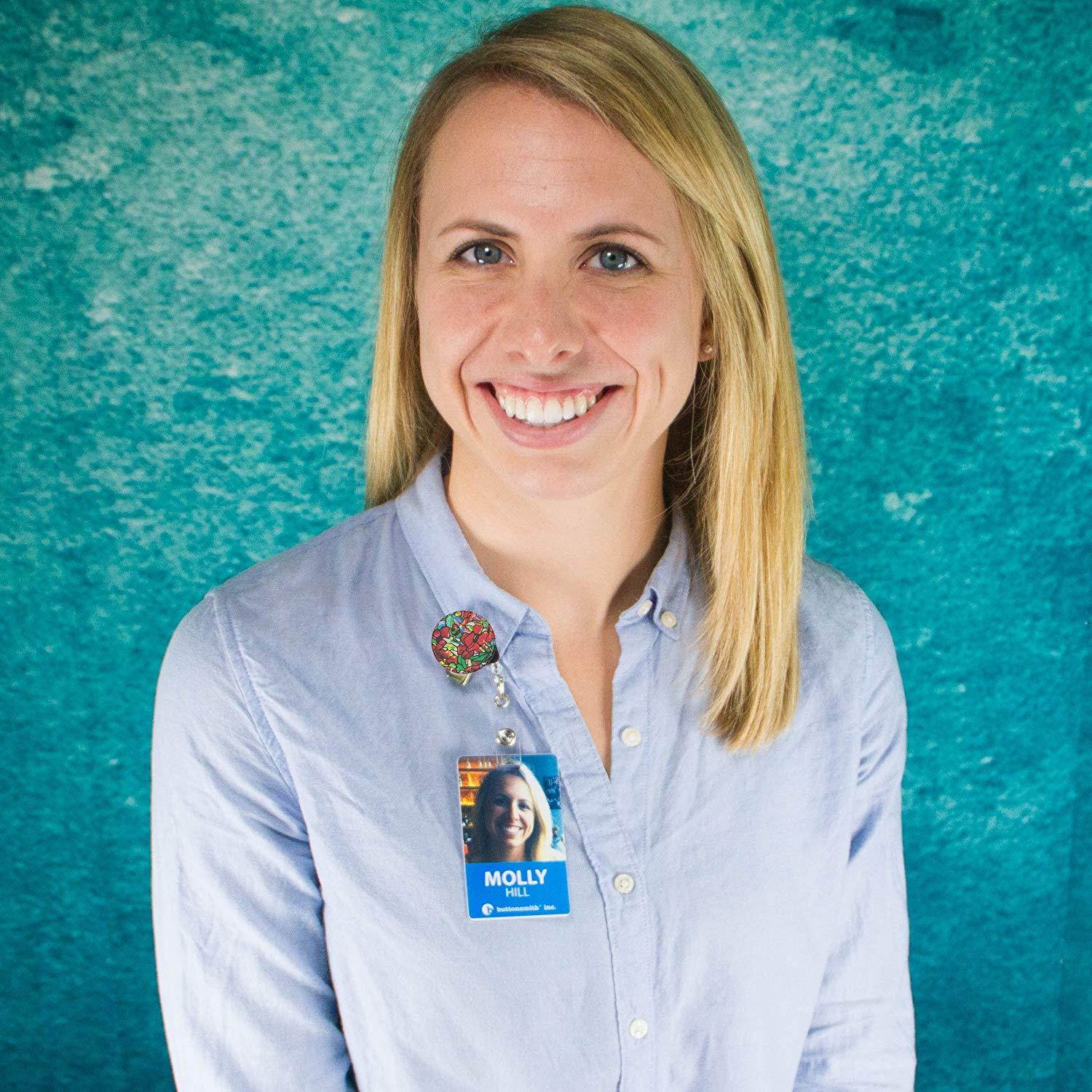 Buttonsmith Louis Comfort Tiffany Tinker Reel Retractable Badge Reel With Belt Clip and Extra-Long 36 inch Standard Duty Cord - Made in the USA, 1 Year Warranty