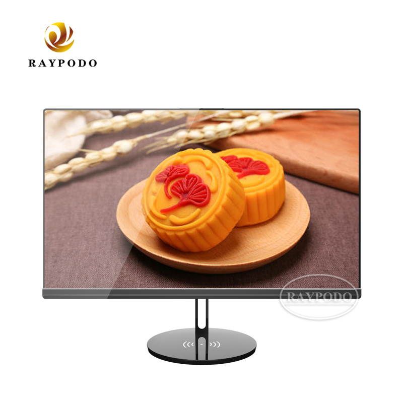 Raypodo New design 23.8 inch FHD All In One computer I3-7100 / I5-7400 / I7-8700 4G+120GB SSD with popup camera and wireless phone charging stand