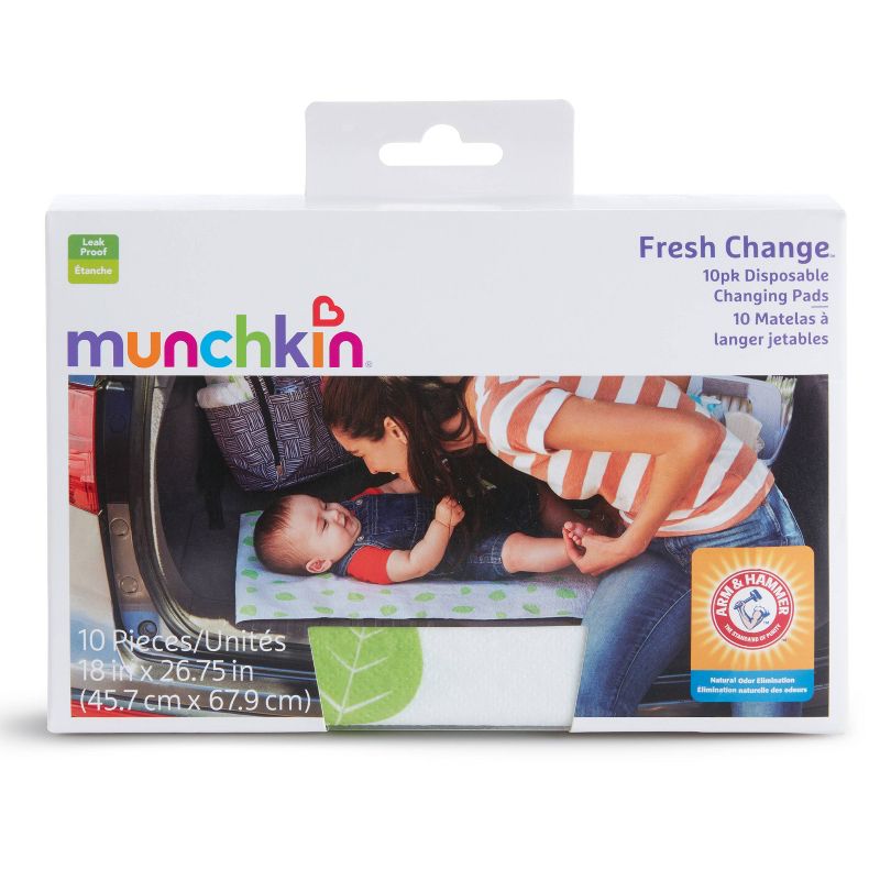 Munchkin Arm & Hammer 10pk Disposable Changing Pads