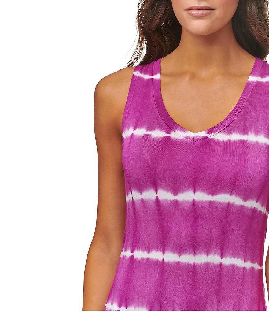 Marc New York Hi-Low Tie-Dye Scoop Neck Tank Dress