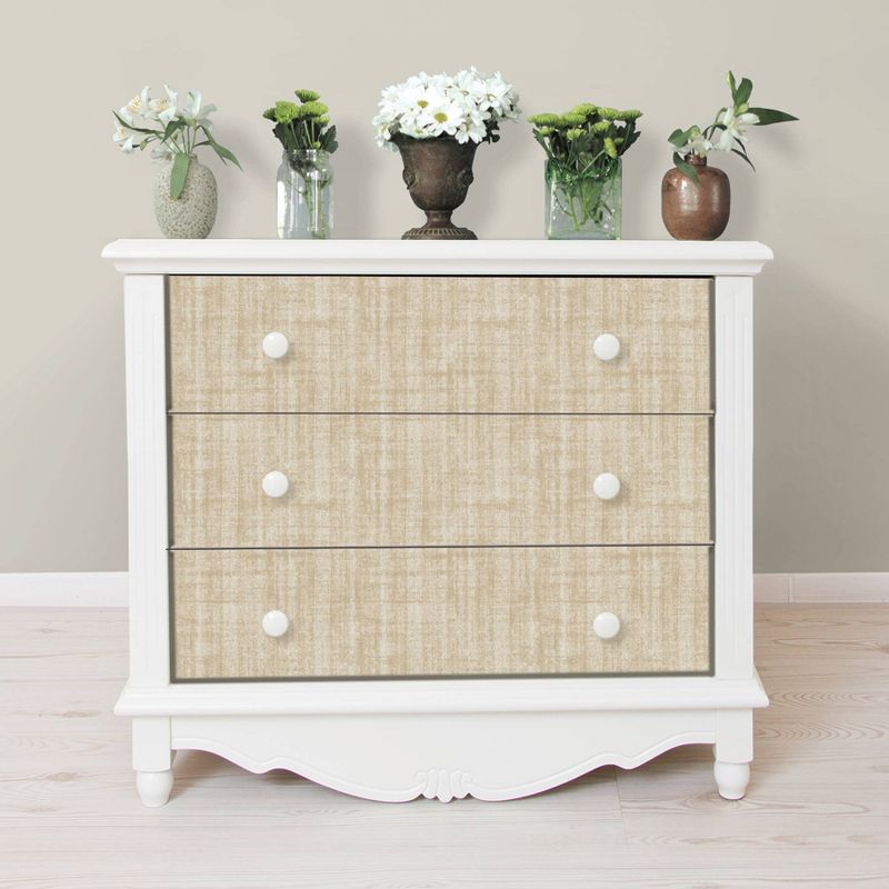 Brewster Aurum Linen Peel and Stick Wallpaper