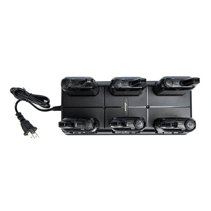 Mini Walkie Talkies Rechargeable UHF Channel with Micro USB Charging LT-316 Uhf(6 Pack) with Six Way Gang Charger