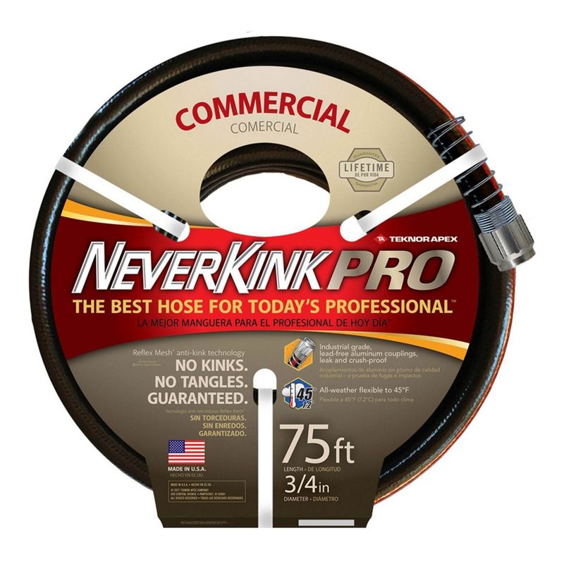 Teknor Apex NeverKink Series 75 Ft. Heavy Duty Commercial Garden Hose (2 Pack)
