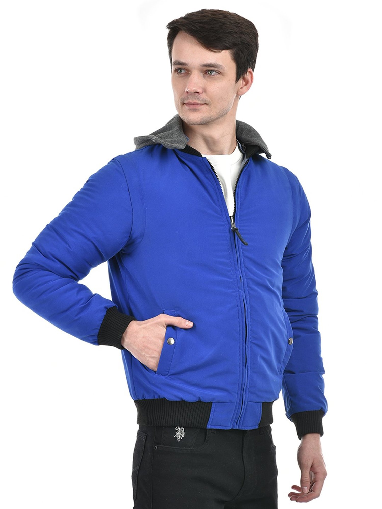 Lawman Pg3 Blue Regular Fit Reversible Jacket