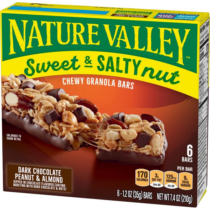Nature Valley Sweet & Salty Dark Chocolate-Peanut & Almond Granola Bars - 6ct