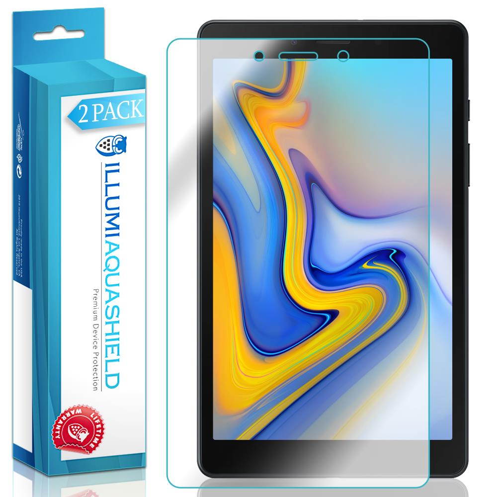 ILLUMI AquaShield Screen Protector Compatible with Samsung Galaxy Tab A (8 inch, 2019 SM-T290, SM-T295) (2-Pack) No-Bubble High Definition Clear Flexible TPU Film