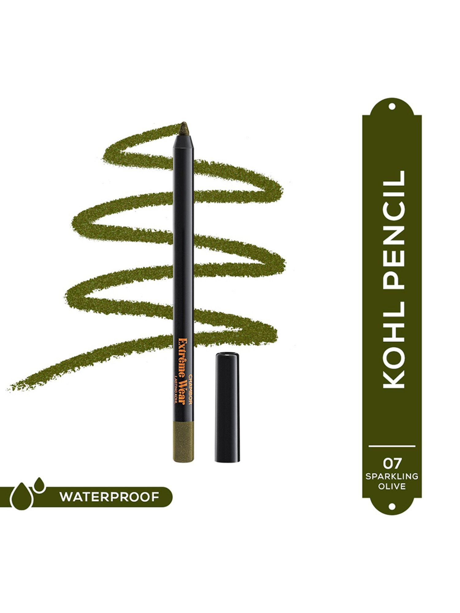 CHAMBOR Extreme Wear Lasting Kohl 07 Sparkling Olive - 1.2 gm