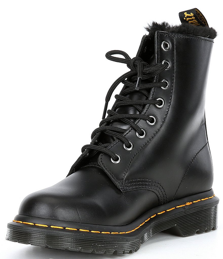 Dr. Martens Women's 1460 Serena Faux Fur Lined Combat Boots