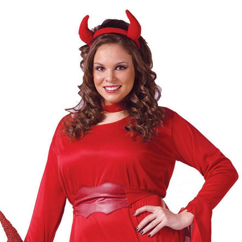 Adult Plus Size Delightful Devil Halloween Costume Red 2X