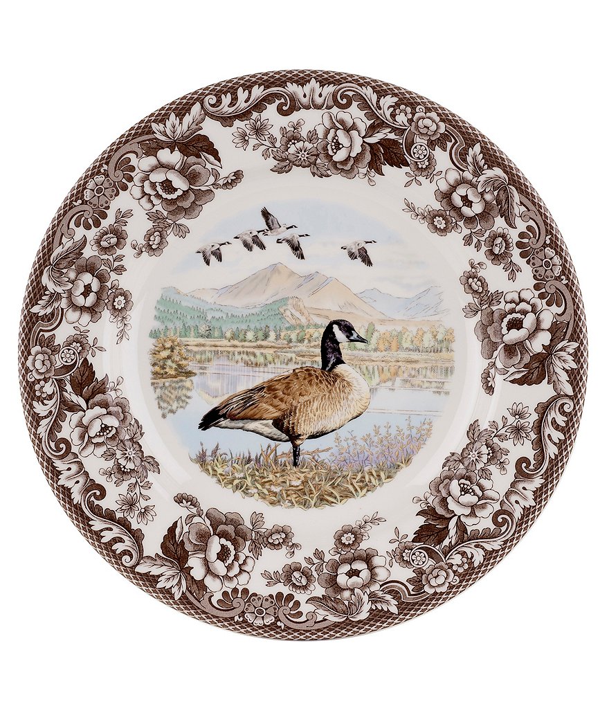 Spode Festive Fall Collection Woodland Canada Goose Dinner Plate