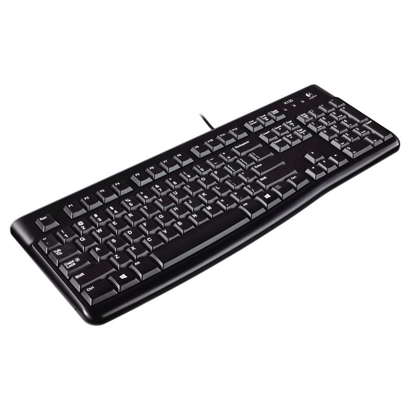 Logitech K120 Ergonomic Desktop USB Keyboard - Black (920-002478)