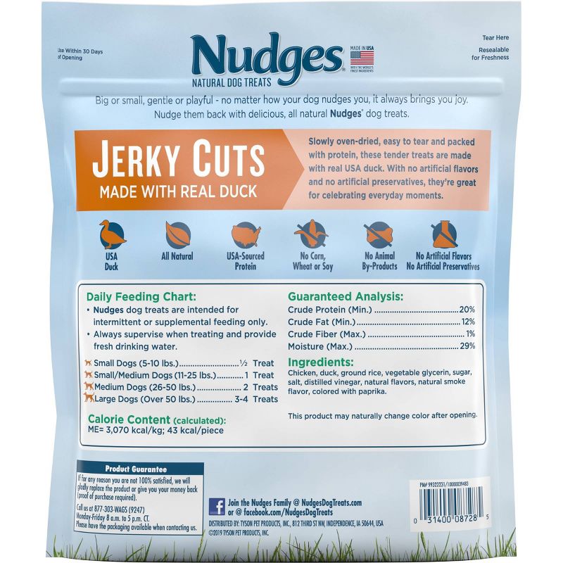 Nudges Duck Jerky Dry Dog Treats - 36oz
