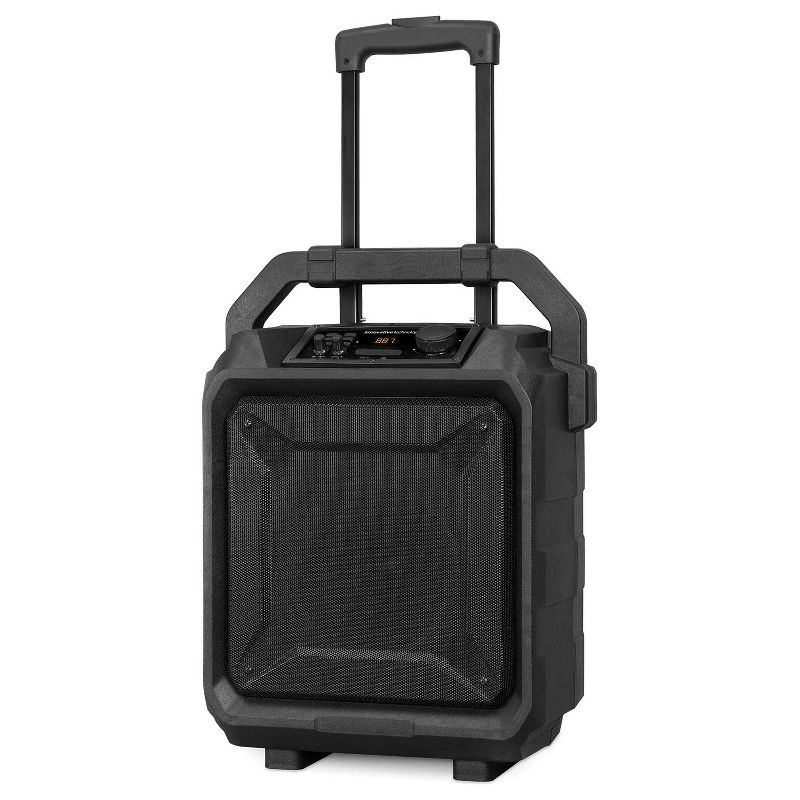 Innovative Technology Portable Wireless Outdoor Bluetooth Tailgate Party Speaker with Trolley, Black