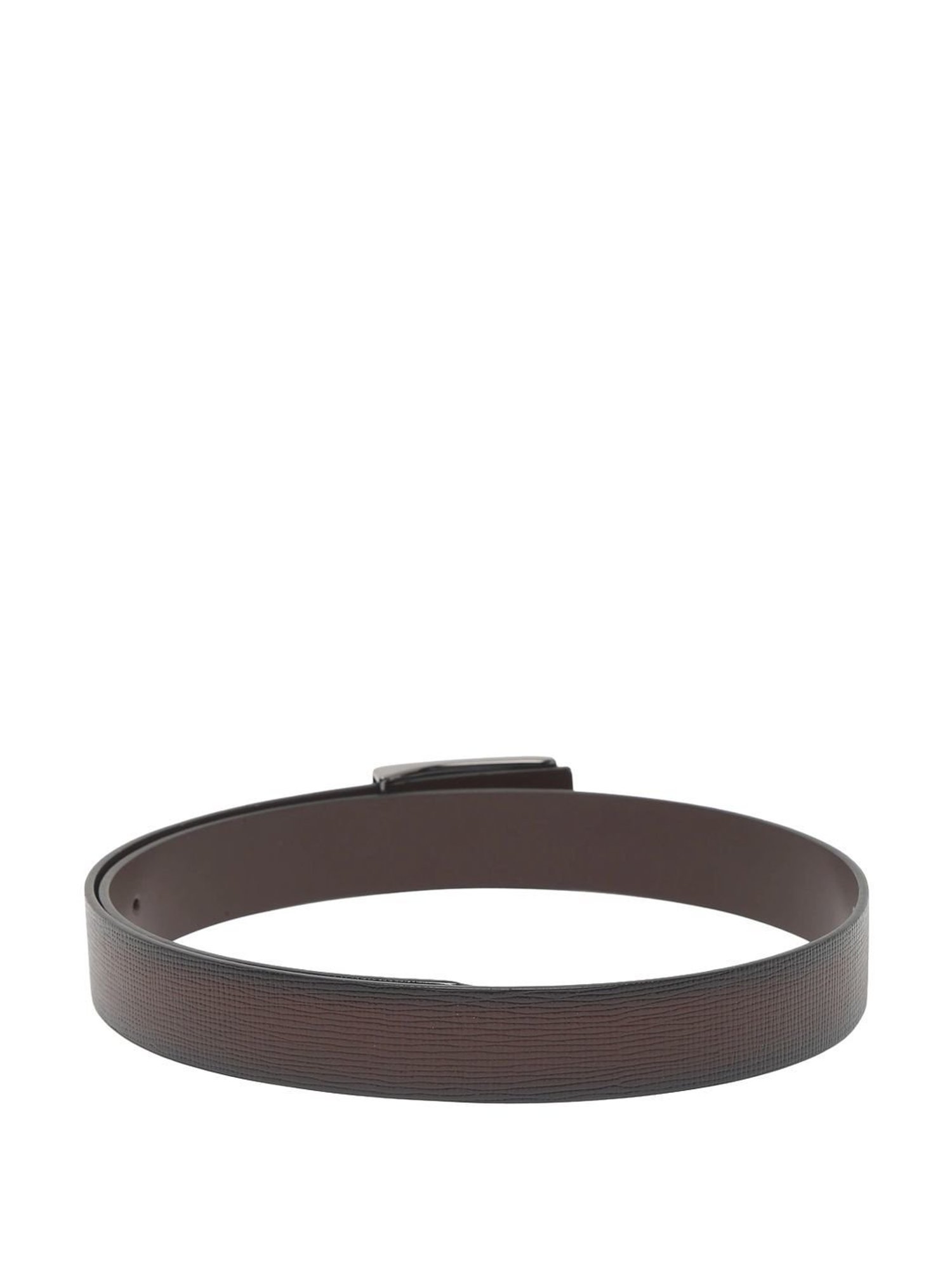 Carlton London Brown Leather Waist Belt For Men