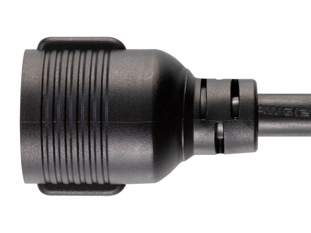 Monoprice Heavy Duty Extension Cord - Locking Connectors - 15 Feet - Black, NEMA L5-30P to NEMA L5-30R, 10AWG, 30A, SJT, 125V
