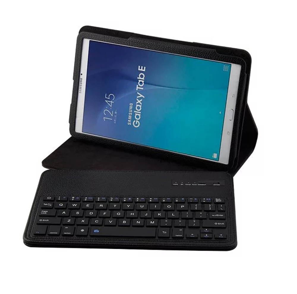 HaiBlue Bluetooth 3.0 Keyboard for Samsung Galaxy Tab E 9.6 Inch Tablet SM-T560/SM-T561 PU Leather Case Cover