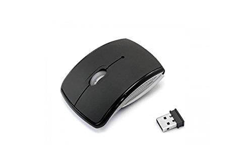 mojo silent folding optical wireless arc mouse portable compact 2.4ghz black