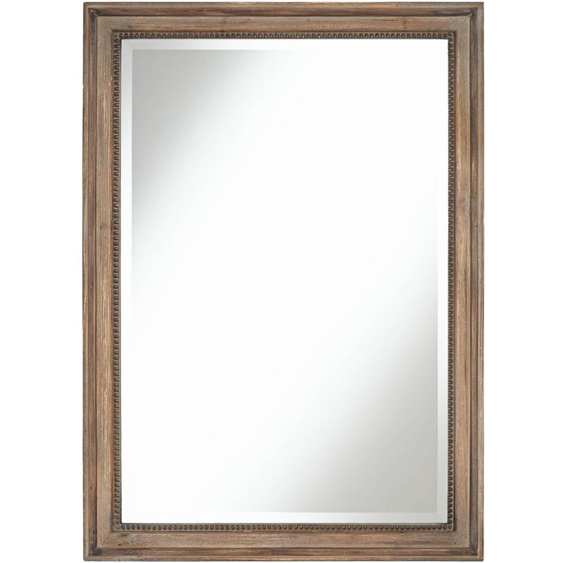 Noble Park Lesley Beaded Wood 26 3/4" x 37" Wall Mirror
