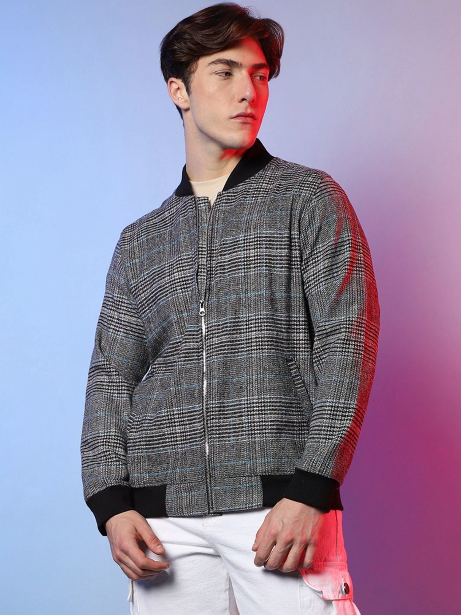 Hummel Blue Regular Fit Solid Jacket