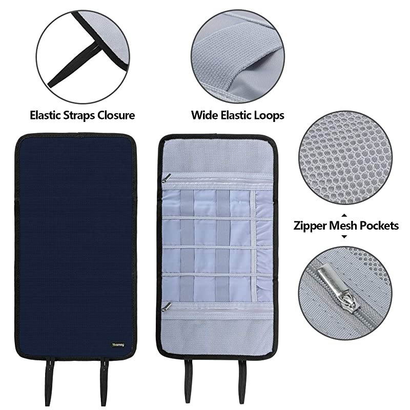 Travel Cable Organizer, Cord Bag/USB Drive Shuttle Case/Electronics Accessory Organizer, Black